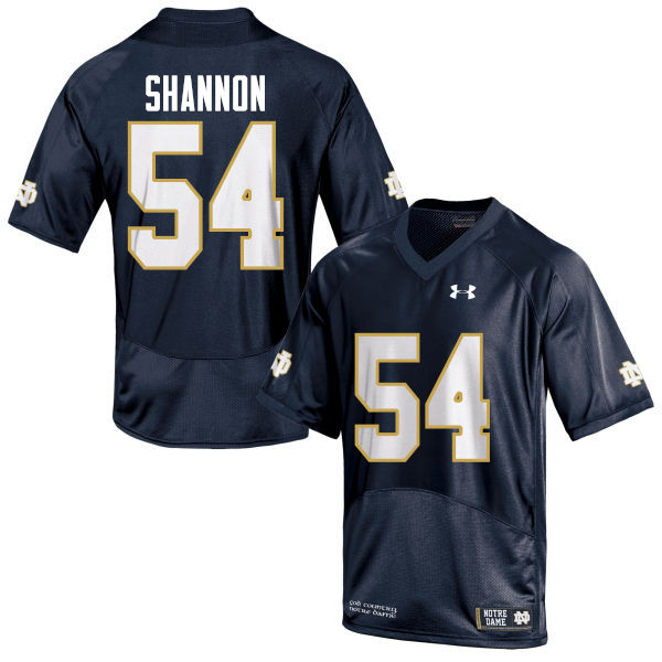 Men #54 John Shannon Notre Dame Fighting Irish College Football Jerseys-Navy Blue
